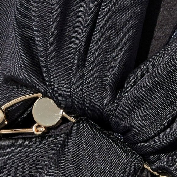 CUSHNIE ET OCHS Magdelena Embellished Satin-Jersey Midi Dress Dark Grey Size 0, - Picture 6 of 9